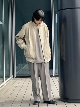 「LACOSTE」｜「アイテム（ブルゾン）」を使った、BEAMSさん（メンズ・170cm）の冬コーディネート