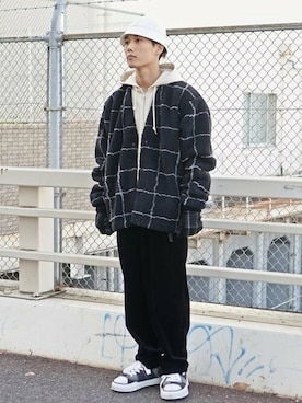 「BEAMS（ビームス）のアイテム（手袋）」を使った、BEAMSさん（メンズ・175cm）の冬コーディネート