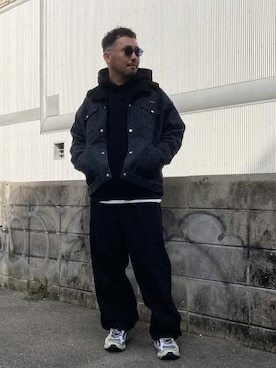 「Wrangler（ラングラー）のアイテム（ジャケット/アウター）」を使った、BEAMSさん（メンズ・169cm）の冬コーディネート