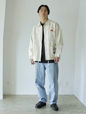 「UNIVERSAL OVERALL（ユニバーサルオーバーオール）のアイテム（ブルゾン）」を使った、BEAMSさん（メンズ・178cm）の冬コーディネート