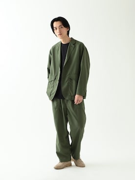 「SET UP」｜「アイテム（ミリタリージャケット）」を使った、BEAMSさん（メンズ・182cm）の冬コーディネート