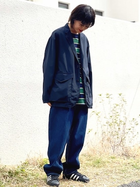 「LACOSTE」｜「アイテム（ミリタリージャケット）」を使った、BEAMSさん（レディース・170cm）の春コーディネート