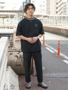 「FRED PERRY（フレッドペリー）のアイテム（Tシャツ/カットソー）」を使った、BEAMSさん（メンズ・175cm）の春コーディネート