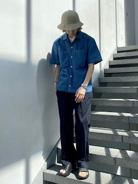 「BEAMS（ビームス）のアイテム（スラックス）」を使った、BEAMSさん（メンズ・176cm）の春コーディネート