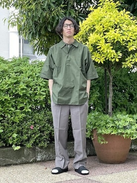 「BEAMS（ビームス）のアイテム（スラックス）」を使った、BEAMSさん（メンズ・176cm）の春コーディネート