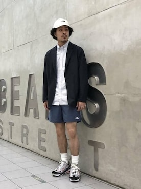 「thenorthface」｜「アイテム（ジャケット/アウター）」を使った、BEAMSさん（メンズ・173cm）の夏コーディネート