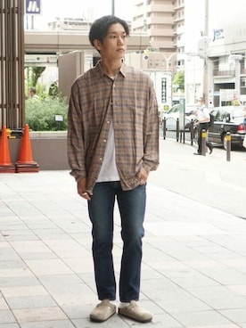 「RED CARD TOKYO（レッドカード）のアイテム」を使った、BEAMSさん（メンズ・175cm）の夏コーディネート