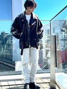 BEAMS（ビームス）の「BEAMS / ルーズ ダブル レザーライダース