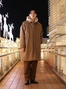 「BEAMS（ビームス）のアイテム（その他アウター）」を使った、BEAMSさん（メンズ・179cm）の冬コーディネート
