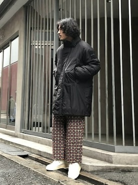 「WILD THINGS（ワイルドシングス）のアイテム（その他アウター）」を使った、BEAMSさん（メンズ・170cm）の冬コーディネート