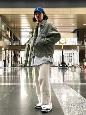 「BEAMS（ビームス）のアイテム（デニムジャケット）」を使った、BEAMSさん（メンズ・176cm）の冬コーディネート