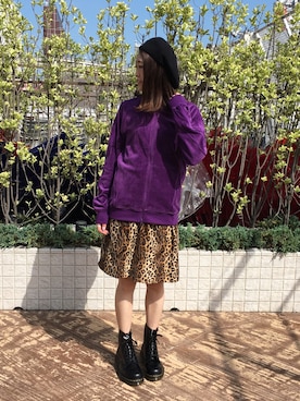 「新宿ルミネエスト」｜「アイテム（ハンチング/ベレー帽）」を使った、新宿ルミネエストtkさん（レディース・160cm）の秋コーディネート