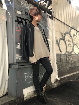 「新宿ルミネエスト」｜「アイテム（ジャケット/アウター）」を使った、新宿ルミネエストtkさん（メンズ・175cm）の冬コーディネート