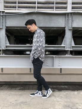 「tk.TAKEO KIKUCHI（ティーケータケオキクチ）のアイテム（パンツ）」を使った、新宿ルミネエストtkさん（メンズ・178cm）の春コーディネート