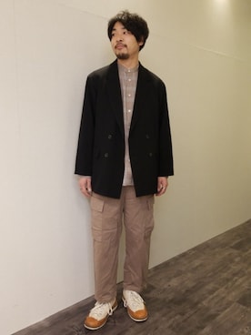 「tk.TAKEO KIKUCHI（ティーケータケオキクチ）のアイテム（テーラードジャケット）」を使った、新宿ルミネエストtkさん（メンズ・174cm）の冬コーディネート