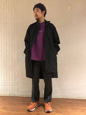 「tk.TAKEO KIKUCHI（ティーケータケオキクチ）のアイテム（モッズコート）」を使った、新宿ルミネエストtkさん（メンズ・174cm）の春コーディネート