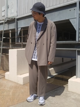 「tk.TAKEO KIKUCHI（ティーケータケオキクチ）のアイテム（テーラードジャケット）」を使った、新宿ルミネエストtkさん（メンズ・171cm）の春コーディネート