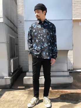 「tk.TAKEO KIKUCHI（ティーケータケオキクチ）のアイテム（パンツ）」を使った、新宿ルミネエストtkさん（メンズ・174cm）の春コーディネート