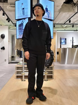 「tk.TAKEO KIKUCHI（ティーケータケオキクチ）のアイテム（パンツ）」を使った、新宿ルミネエストtkさん（メンズ・171cm）の秋コーディネート