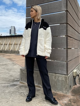 「Champion（チャンピオン）のアイテム（ブルゾン）」を使った、新宿ルミネエストtkさん（レディース・167cm）の秋コーディネート
