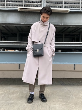 「tk.TAKEO KIKUCHI（ティーケータケオキクチ）のアイテム（トレンチコート）」を使った、新宿ルミネエストtkさん（メンズ・171cm）の冬コーディネート