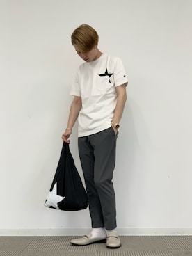 「tk.TAKEO KIKUCHI（ティーケータケオキクチ）のアイテム（シューズ）」を使った、新宿ルミネエストtkさん（メンズ・171cm）の春コーディネート