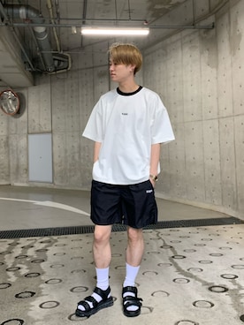 「Kappa（カッパ）のアイテム」を使った、新宿ルミネエストtkさん（メンズ・171cm）の夏コーディネート