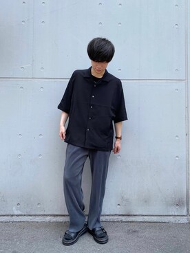 「Dr. Martens（ドクターマーチン）のアイテム（サンダル）」を使った、新宿ルミネエストtkさん（メンズ・173cm）の夏コーディネート