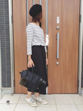 「PLAIN CLOTHING（プレーンクロージング）の【SALE!!】【ZOZOTOWN人気ランキング 1位獲得】シーズンレス2WAYフラップハンドバッグ/ショルダーバッグ（ショルダーバッグ）」を使った、mii♡ さん（レディース・149cm）の秋コーディネート