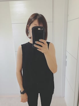 「H&M（エイチ・アンド・エム）のアイテム（ピアス（両耳用）、ホワイト系）」を使った、mii♡ さん（レディース・149cm）の夏コーディネート