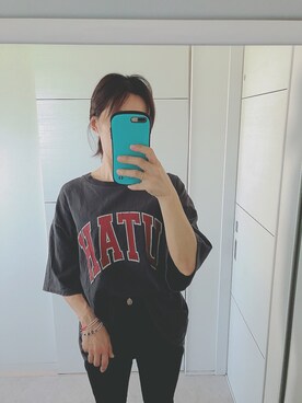 mii♡ さんの「綿アソートロゴTシャツ【niko and ...】」を使ったコーディネート