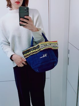 「リブニットパンツ」｜「アイテム（アナログ腕時計）」を使った、mii♡ さん（レディース・150cm）の冬コーディネート