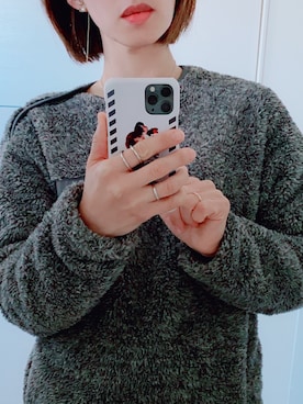 「UNIQLO（ユニクロ）のWOMEN ウルトラストレッチジーンズA（デニムパンツ）」を使った、mii♡ さん（レディース・150cm）の冬コーディネート