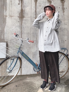「オーバーシャツ」｜「アイテム（サロペット/オーバーオール）」を使った、Riku✄﻿✄さん（レディース・164cm）の秋コーディネート