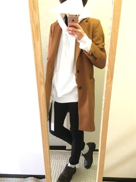 「カシミヤ」｜「アイテム（その他）」を使った、SYUさん（メンズ・176cm）の冬コーディネート