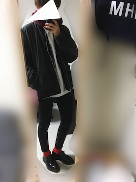 「GAP（ギャップ）のアイテム（ブルゾン）」を使った、SYUさん（メンズ・176cm）の秋コーディネート
