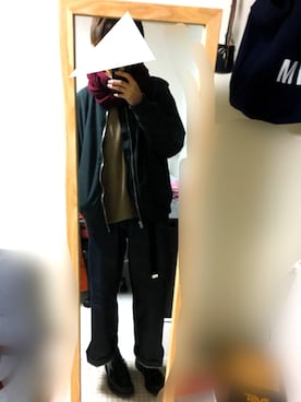 「GAP（ギャップ）のアイテム（ブルゾン）」を使った、SYUさん（メンズ・176cm）の秋コーディネート