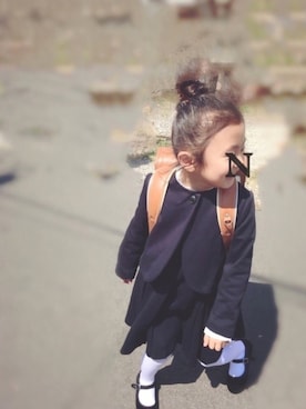 「入学式」｜「アイテム（その他アウター）」を使った、non☆彡さん（キッズ・110cm）の春コーディネート