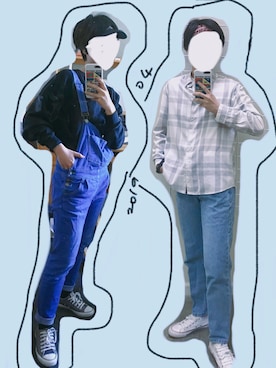 「ROCOCO（ロココ）のアイテム（パンツ）」を使った、小夜さん（メンズ・165cm）の春コーディネート