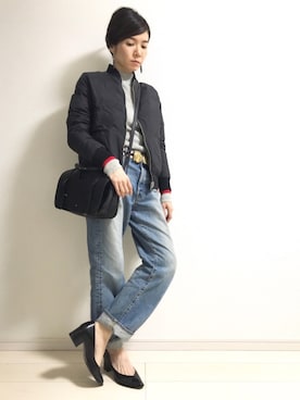 「アイテム（ブルゾン）」を使った、inaさん（レディース・153cm・30代）の冬コーディネート