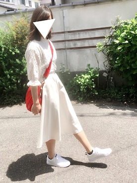 「Orobianco（オロビアンコ）のアイテム（バッグ）」を使った、macha＊さん（レディース・159cm）の春コーディネート
