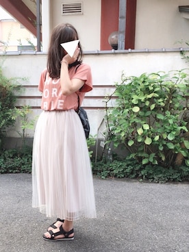 「chico_（チコ）のアイテム（スカート）」を使った、macha＊さん（レディース・159cm）の夏コーディネート