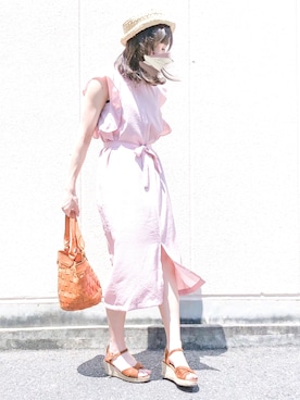 「robita（ロビタ）のアイテム」を使った、macha＊さん（レディース・159cm）の夏コーディネート