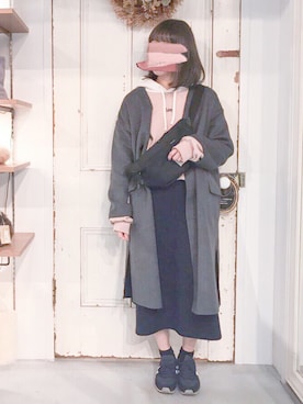 「SEVENDAYS=SUNDAY（セブンデイズサンデイ）のアイテム（ダウンジャケット/コート）」を使った、macha＊さん（レディース・159cm）の冬コーディネート