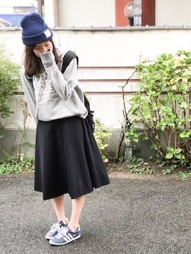 「プルオーバーパーカー」｜「アイテム（その他）」を使った、macha＊さん（レディース・159cm）の秋コーディネート
