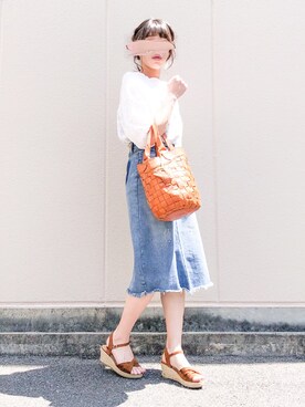 「robita（ロビタ）のアイテム」を使った、macha＊さん（レディース・160cm）の夏コーディネート