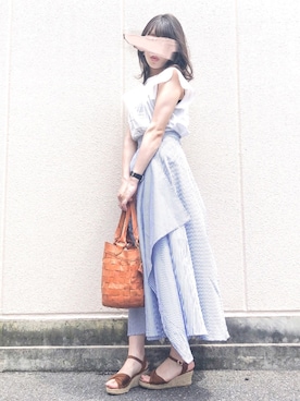 「robita（ロビタ）のアイテム」を使った、macha＊さん（レディース・159cm）の夏コーディネート