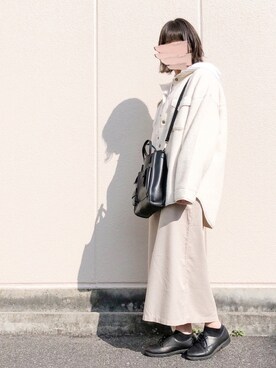 「Samansa Mos2 blue（サマンサモスモスブルー）のアイテム（その他アウター）」を使った、macha＊さん（レディース・159cm）の冬コーディネート