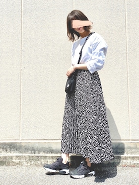 「ZOZOでしか買えない」｜「アイテム（スニーカー）」を使った、macha＊さん（レディース・159cm）の春コーディネート