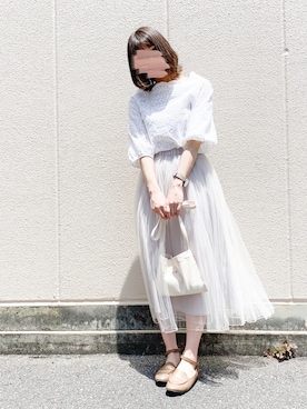 「chico_（チコ）のアイテム」を使った、macha＊さん（レディース・159cm）の夏コーディネート